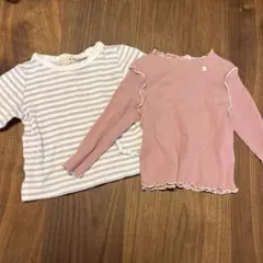 長袖カットソー　長袖Tシャツ　2枚セット　80