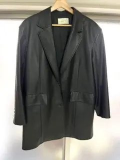 FRAY I.D ブラックレザー ブレザー ジャケット サイズ1