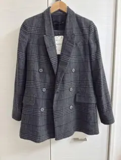 ZARA WOMAN グレー系チェック テーラードジャケット セット