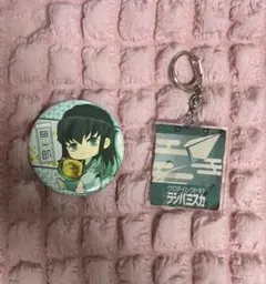 鬼滅の刃 時透無一郎 缶バッジ アクリルキーホルダー 2点セット