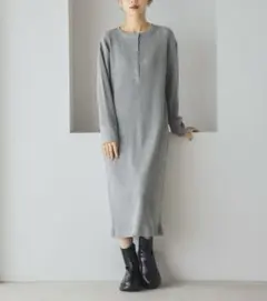 スタディオクリップ＊ヘンリーネックカットリブ 원피스 ニット 원피스 신품