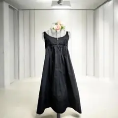 【美品】FOXEY NEWYORK エンパイアワンピース 春夏 ブラック Mのサムネイル