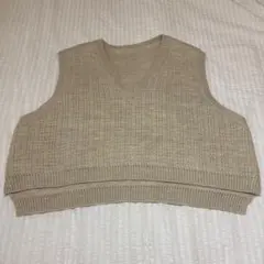 SPINNS スピンズ レディース ベスト ニット ベージュ FREE