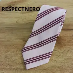 RESPECTNERO ピンク ストライプ ネクタイ