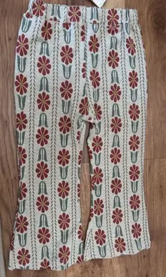 新品未使用タグ付き　しまむら　花柄プリント ロングパンツ 100