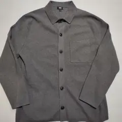 UNIQLO(ユニクロ)ミラノリブシャツカーディガン グレー XLサイズ