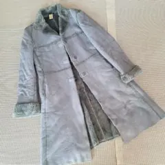 【Ruzzo】 ロングコート　ライトブルーグレー