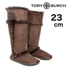 ★激レア★　トリーバーチ　ムートンブーツ　ロングブーツ　ブランドエンブレム