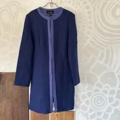 PLATINE ネイビーノーカラーコート