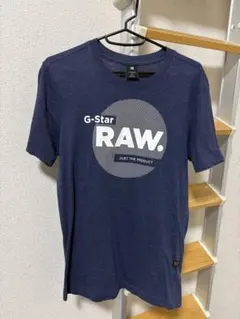 G-STAR RAW Tシャツ ネイビー フロントロゴのサムネイル