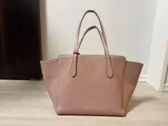 GUCCIグッチ スウィング ピンク レザー A4ショルダーバッグ レディース