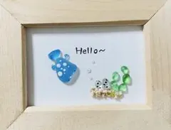シーグラスアート　チンアナゴ　C ★ハンドメイド★のサムネイル