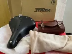 STRiDA レザーサドル　純正　ブラウン STRiDA レザーサドル 純正 ブラウン - メルカリ