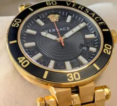 VERSACE 腕時計 クロノグラフ ゴールド VEZ900421 グレカロゴ - メルカリ