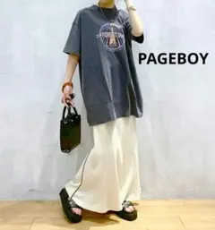 PAGEBOY ページボーイ ロックチュニックTシャツ フリーサイズ スミクロ