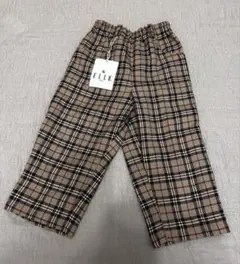 ELLE POUPON 90サイズ　チェック柄　長ズボン　パンツ