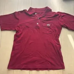 LACOSTE ポロシャツ ボルドー 胸ポケット付き