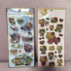 ウォーターinシール キラキララインストーンシール 日焼けキティ　サンリオ