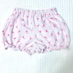 フラミンゴ柄オーバーパンツ/ブルマ　80cm