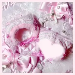② メイド風ねこちゃん ぬい服 被り物 着ぐるみ ピンク 10cm にじぱぺっと