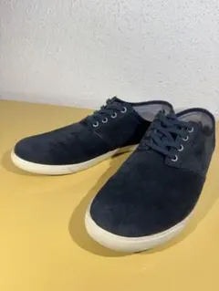 ネイビー スエード レースアップシューズ