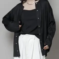 ナノユニバース 黒 長袖 トップス