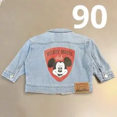 ディズニー ミッキー アウター キッズ ベビー デニムジャケット Gジャン 90