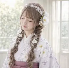 愛らしい髪飾り 結婚式 卒業式 成人式 ウエディング 和装髪飾り