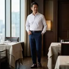 G756*ブリオーニ☆シャツ☆白☆ピンク☆紺☆ストライプ☆イタリア製☆長袖のサムネイル