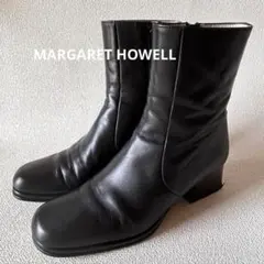マーガレットハウエル ショートブーツ　黒　23cm 使用数回　上質牛革