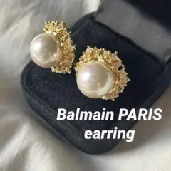 Balmain PARIS イヤリング　vintage パール　ゴールド　レトロのサムネイル