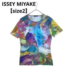 希少 ISSEY MIYAKE カットソー パワーネット 半袖 Tシャツ 【2】のサムネイル