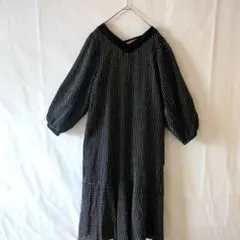 【美品】Bab Bou Jeloud ロングフレアワンピース 前後2way