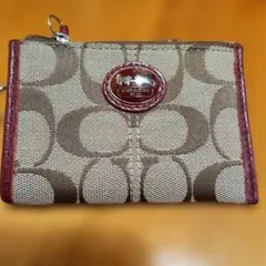 COACH コインケース ベージュ・ブラウン