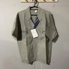 自重堂　半袖ブルゾン　L 作業着　高級 激安 昭和レトロ 夏のサムネイル