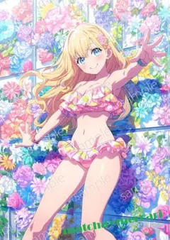 B-26♥ 水着 ビキニ アニメ調 美少女イラスト デジタルアート - メルカリ