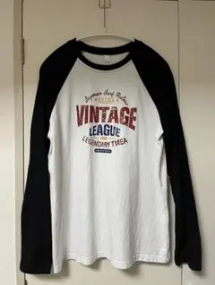 長袖Tシャツ ホワイト/ブラック