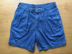 ★希少エルエルビーン'80s【usa製】タックデニムショートパンツのサムネイル