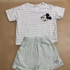 ディズニー　ミッキーTシャツ パンツ　セットアップ