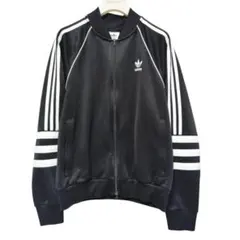 adidas トラックジャケット ジャージトップス モノトーン 黒白 L