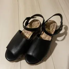 厚底 サンダル ブラック ストラップ　ＬLサイズのサムネイル