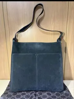 美品オールドGUCCI スエード ショルダーバッグ ブラックのサムネイル