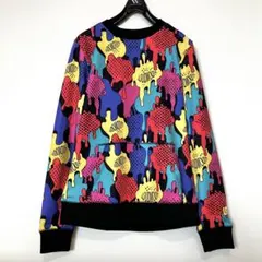 試着のみ■ラウドマウス マルチカラー ペイント柄クルーネックプルオーバー M