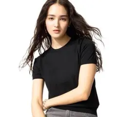 定価 1,990円／Ｌサイズ BLACK／UVカットクルーネックセーター半袖