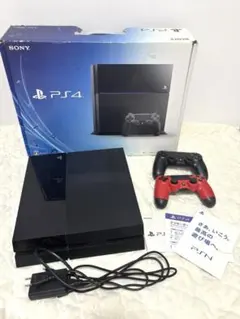 SONY PlayStation4 プレステ4 本体 赤黒コントローラー付き