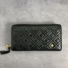 ✨️美品✨️ トリーバーチ 長財布 フレミング キルティング ラウンドファスナー 黒