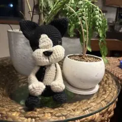 【美品】犬　ボストンテリア　陶器　置物　インテリア　工芸品　美術品　A2671 美品】犬 ボストンテリア 陶器 置物 インテリア 工芸品 美術品