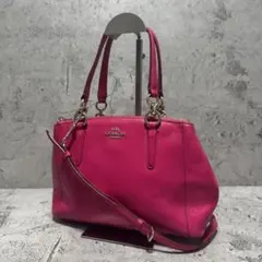 極美品✨️コーチ 2way ショルダーバッグ ハンドバッグ 肩がけ レザー ピンク