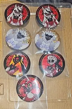 ハズビンホテル アニカフェ グリッター 缶バッジ セット ハズビンホテル コラボカフェ グリッター缶バッジ A B ヴォックス