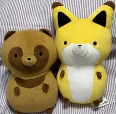 タヌキとキツネ　でっかいぬいぐるみ　プライズのサムネイル